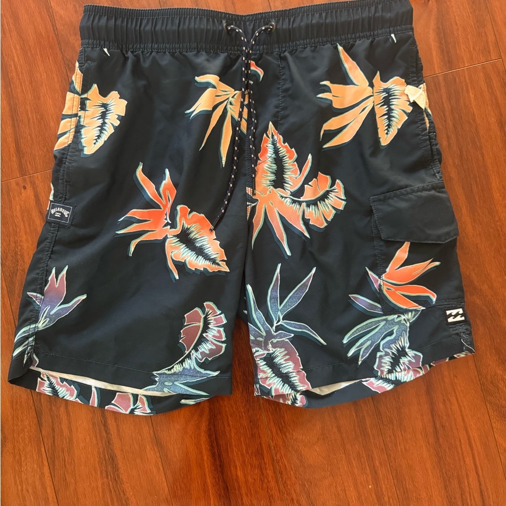 Billabong Men's Black Floral Swim Shorts